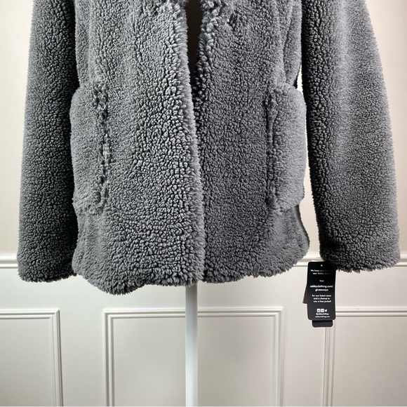 Sebby Collection Grey Teddy Sherpa Fleece NWT. SZ:S. - Picture 7 of 15